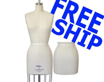Dress Form Missy Ladies Professional Dress Form w Flat Hip w Collapsible Shoulder and Metal Cage + Free Shipping