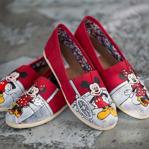 Hand Painted Mickey & Minnie Shoes