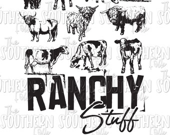 Ranchy Stuff PNG File, Sublimation Designs Downloads, Digital Download, Sublimation Designs, Sublimation Design, Western Designs
