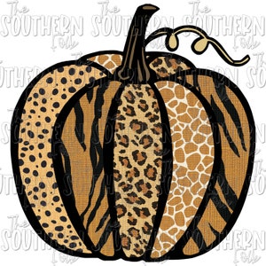 Wild Safari Pumpkin PNG File, Sublimation Design, Digital Download, Sublimation Designs Downloads, Sublimation Designs, Fall Sublimation