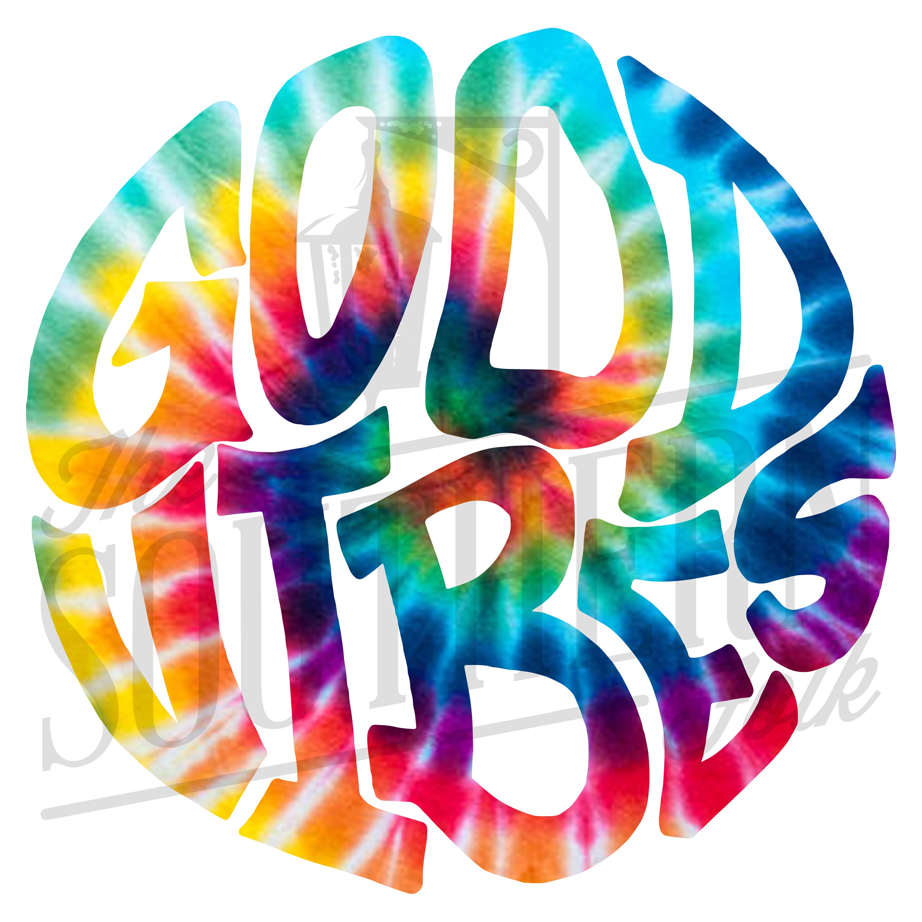 Good Vibes Tie Dye PNG File Sublimation Design Digital Etsy
