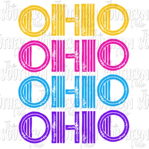 Retro Ohio PNG Datei, Sublimation Design Download, Digitaler Download, Sublimation Png Datei, Ohio Designs, Sublimation Designs
