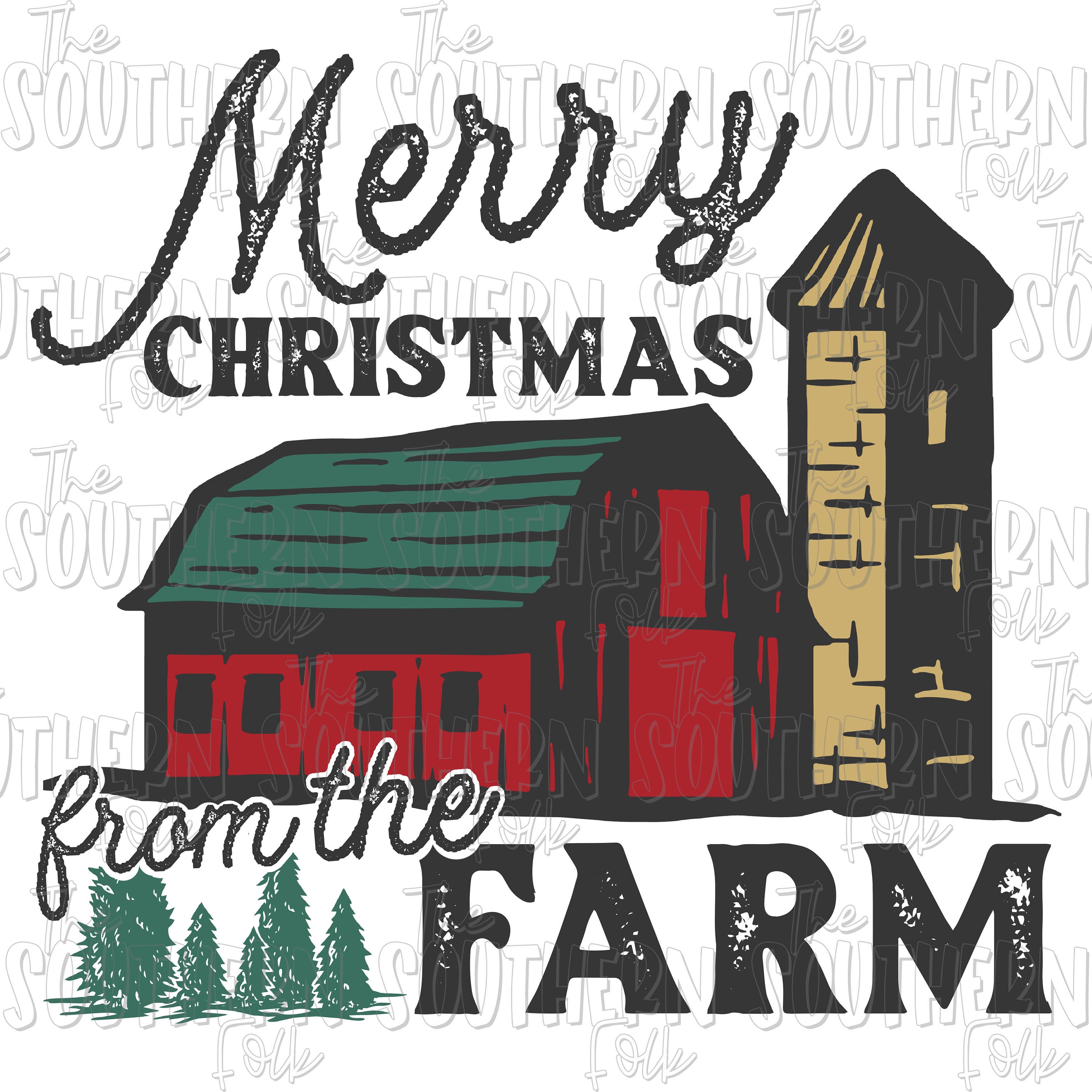 Merry Christmas On the Farm Sublimation Design, PNG File, Digital Download, Sublimation Designs Downloads