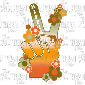 Floral Hippie Vibes Peace Sign PNG File, Sublimation Designs, Digital Download, Sublimation Designs Downloads, Hippie Designs