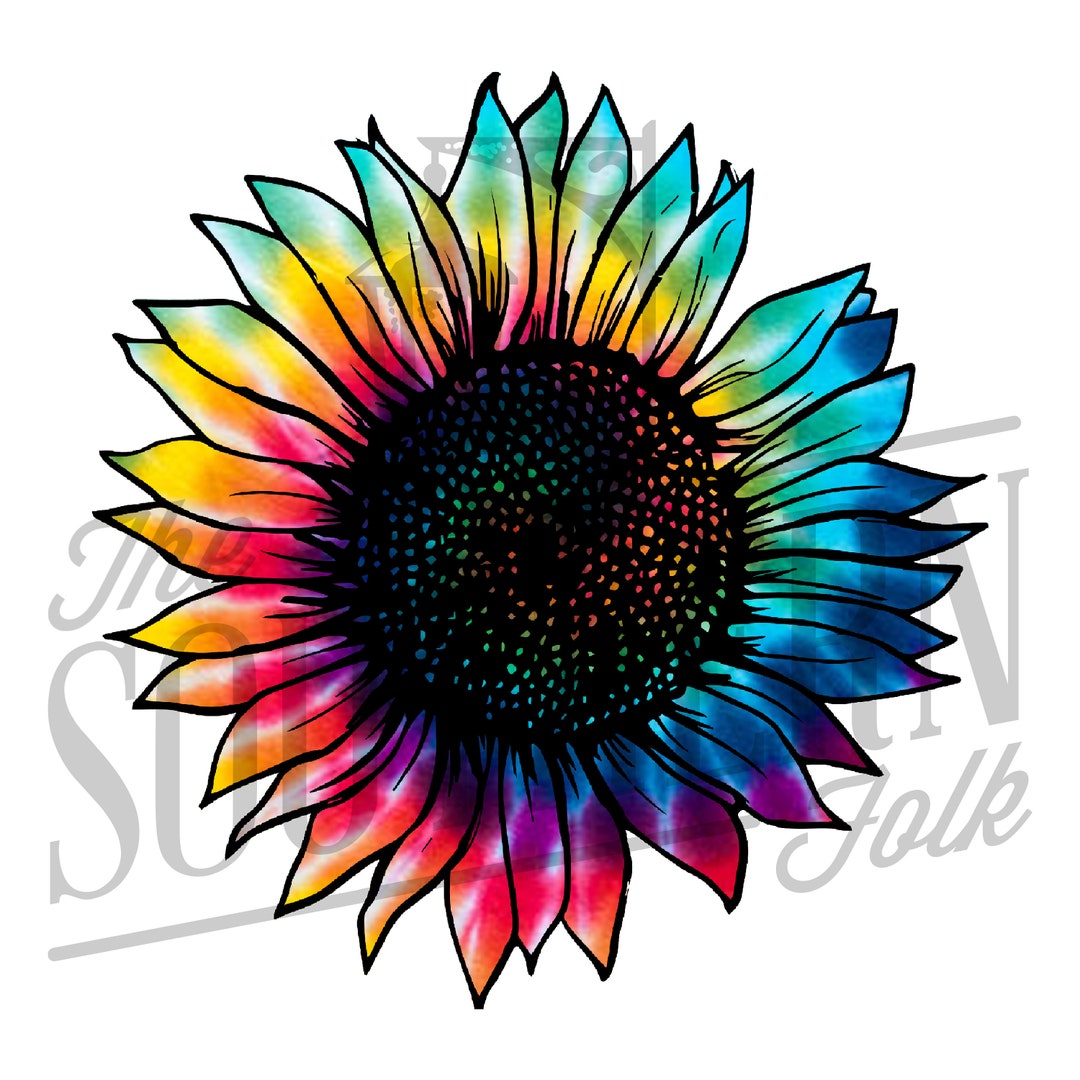 Tie Dye Sunflower PNG File, Sublimation Design, Digital Download ...