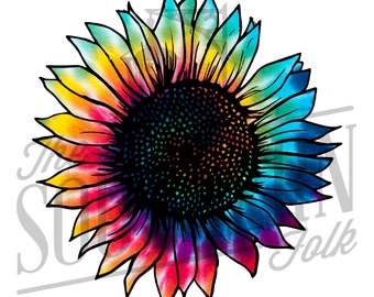 Tie Dye Sunflower PNG File, Sublimation Design, Digital Download, Sublimation Designs Downloads