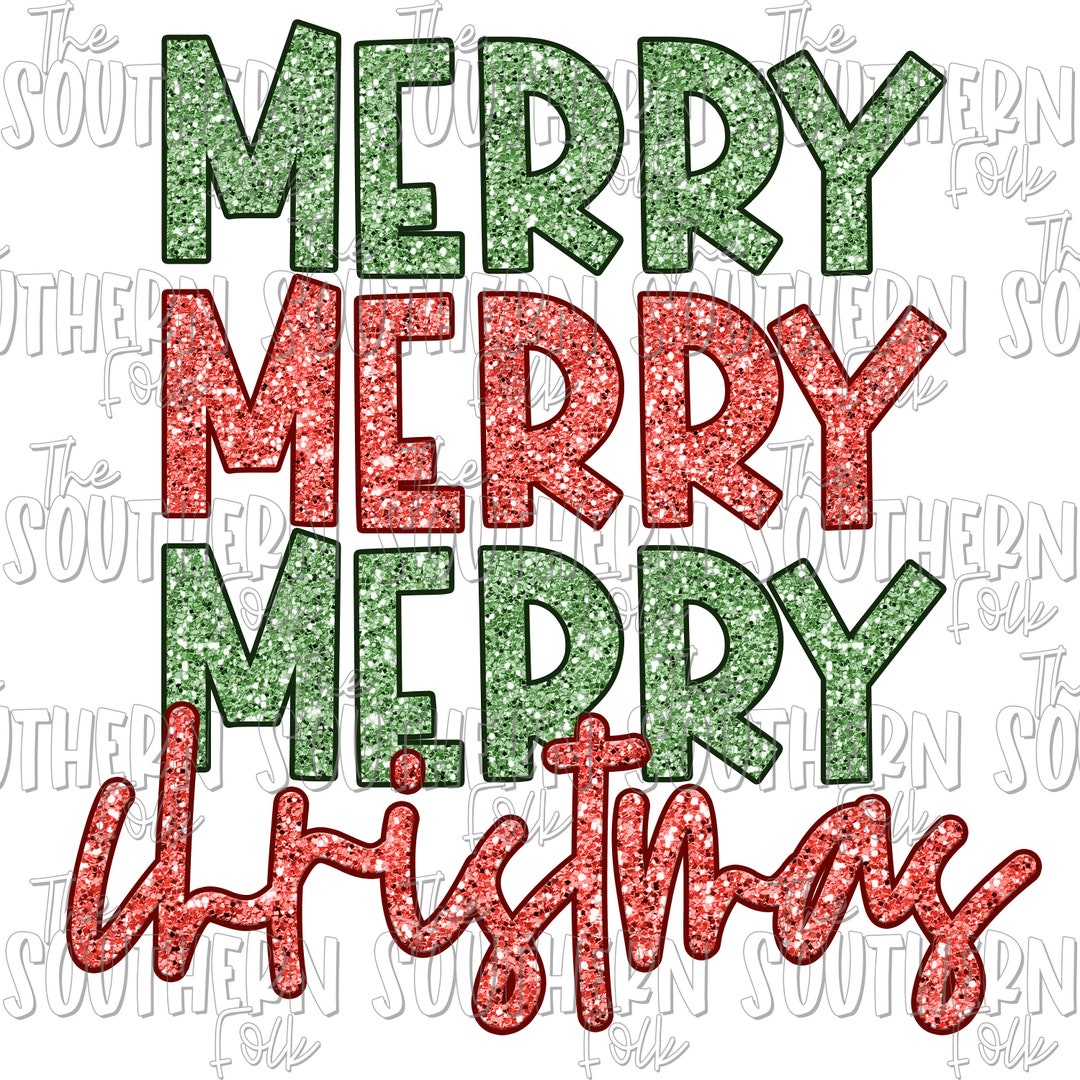 Merry Christmas Sublimation Design, PNG File, Digital Download