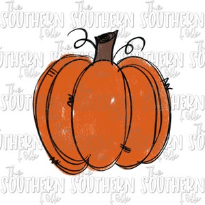 Diseño de sublimación de calabaza naranja dibujado a mano, archivo PNG, descarga digital, descargas de diseños de sublimación, CE
