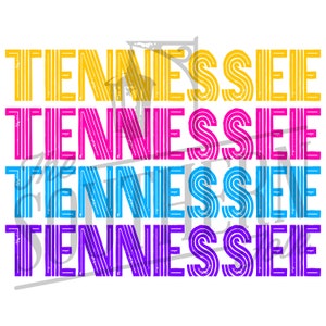 Retro Tennessee PNG File, Sublimation Design Download, Digital Download