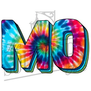 Missouri Tie Dye PNG File, Sublimation Design, Digital Download, Sublimation Designs Downloads
