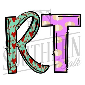 Hand Drawn Respiratory Therapist PNG File, Sublimation Design, Digital Download