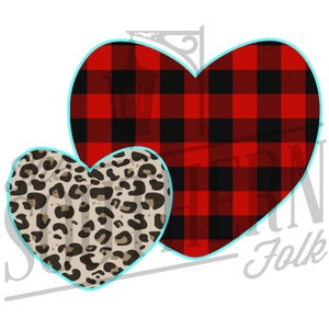 Gepard und karierten Herz PNG-Datei, Sublimation Designs Downloads, digitaler Download, Valentinstag