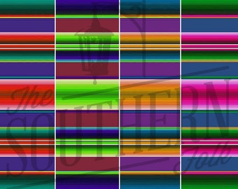 Serape Digital Papers (7 pack), Sublimation, PNG File, Digital Download