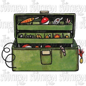cartoon tackle box open Tackle Box Png File, Sublimation Design, Sublimation Designs Downloads, Png  File, Fishing PNG File, Fishing Sublimation, Fishing Designs