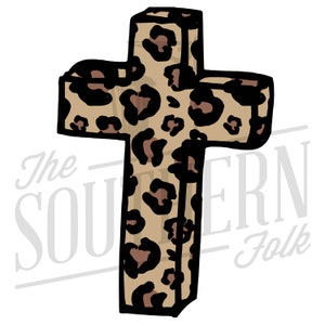 Cheetah Cross PNG File, Sublimation Design, Digital Download, Sublimation Designs Downloads