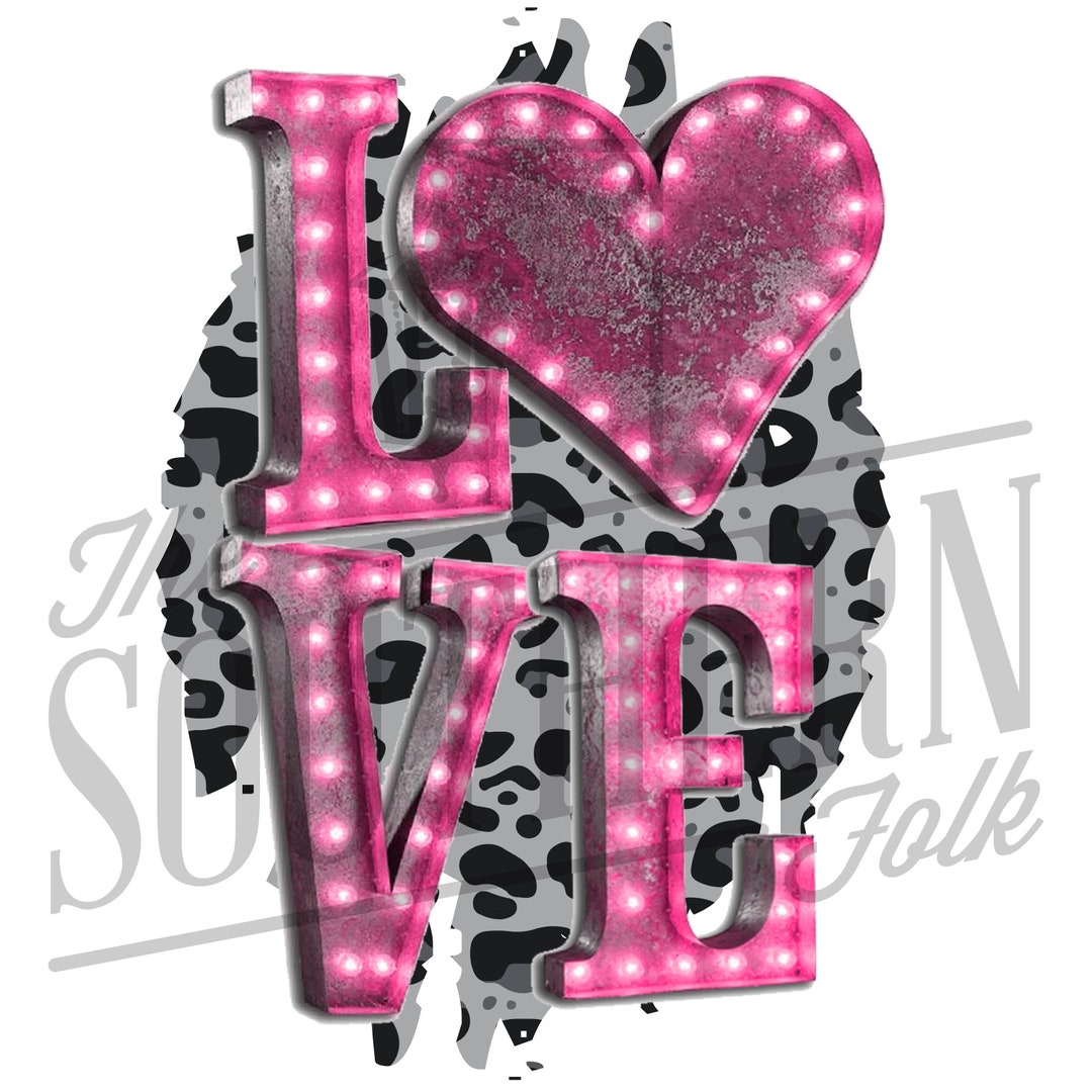 Cheetah Marquee Love PNG File Sublimation Designs Downloads - Etsy ...
