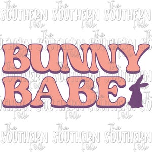 Retro Bunny Babe PNG File For Sublimation, Digital Download, Sublimation Designs Downloads, Easter Designs, Mom Designs Easter