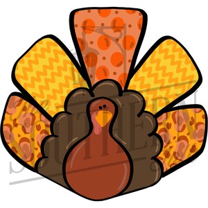 Fall Turkey Sublimation Design, PNG File, Digital Download, Sublimation Designs Downloads, Hand Drawn