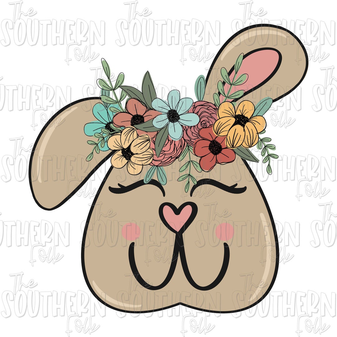 Hand Drawn Easter Bunny PNG File, Sublimation Design, Digital Download ...