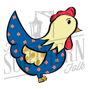 Hand Drawn Chicken PNG File, Sublimation Design, Digital Download