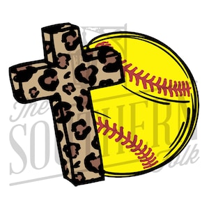 Softball Cross Design, PNG File, Sublimation Design, Digital Download, Sublimation Designs Downloads