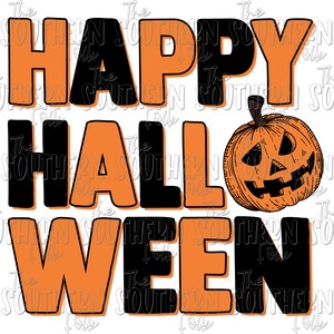 Happy Halloween PNG File, Digital Download, Sublimation Designs Downloads, Sublimation Designs, Halloween Designs For Sublimation