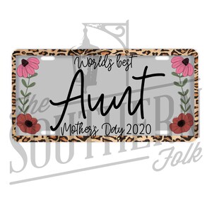 Cheetah Aunt Tag PNG File, Sublimation Design, Digital Download, Sublimation Designs Downloads, Mothers Day, Worlds Best