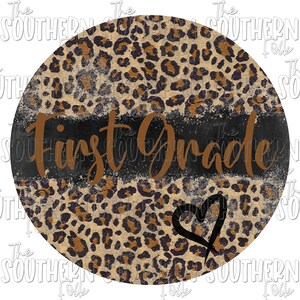 Cheetah First Grade PNG File, Sublimation Design, Digital Download, Sublimation Designs Downloads, Sublimation Designs, Back To School, CE
