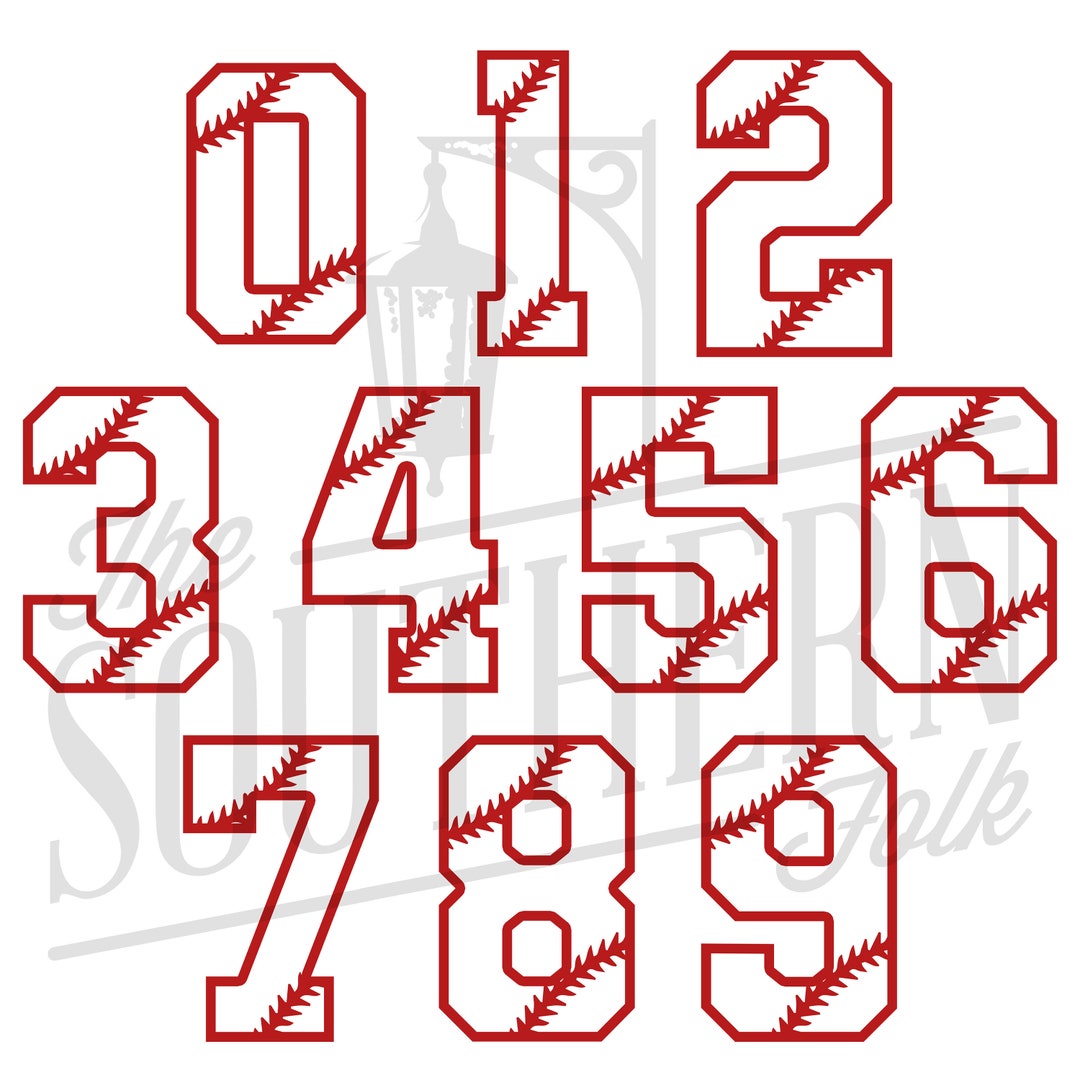 Baseball Number 09 PNG File Sublimation Digital Download Etsy
