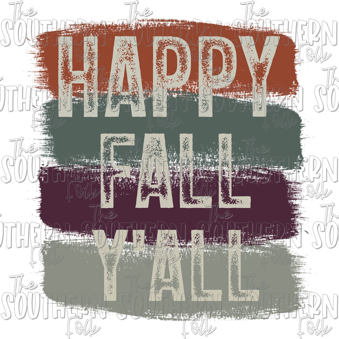 Happy Fall Y'all Sublimation Design, PNG File, Digital Download ...