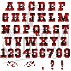 Buffalo Plaid Alphabet 26 Letters 1-9 Numbers 5 Extras, PNG File, Sublimation, Digital Download