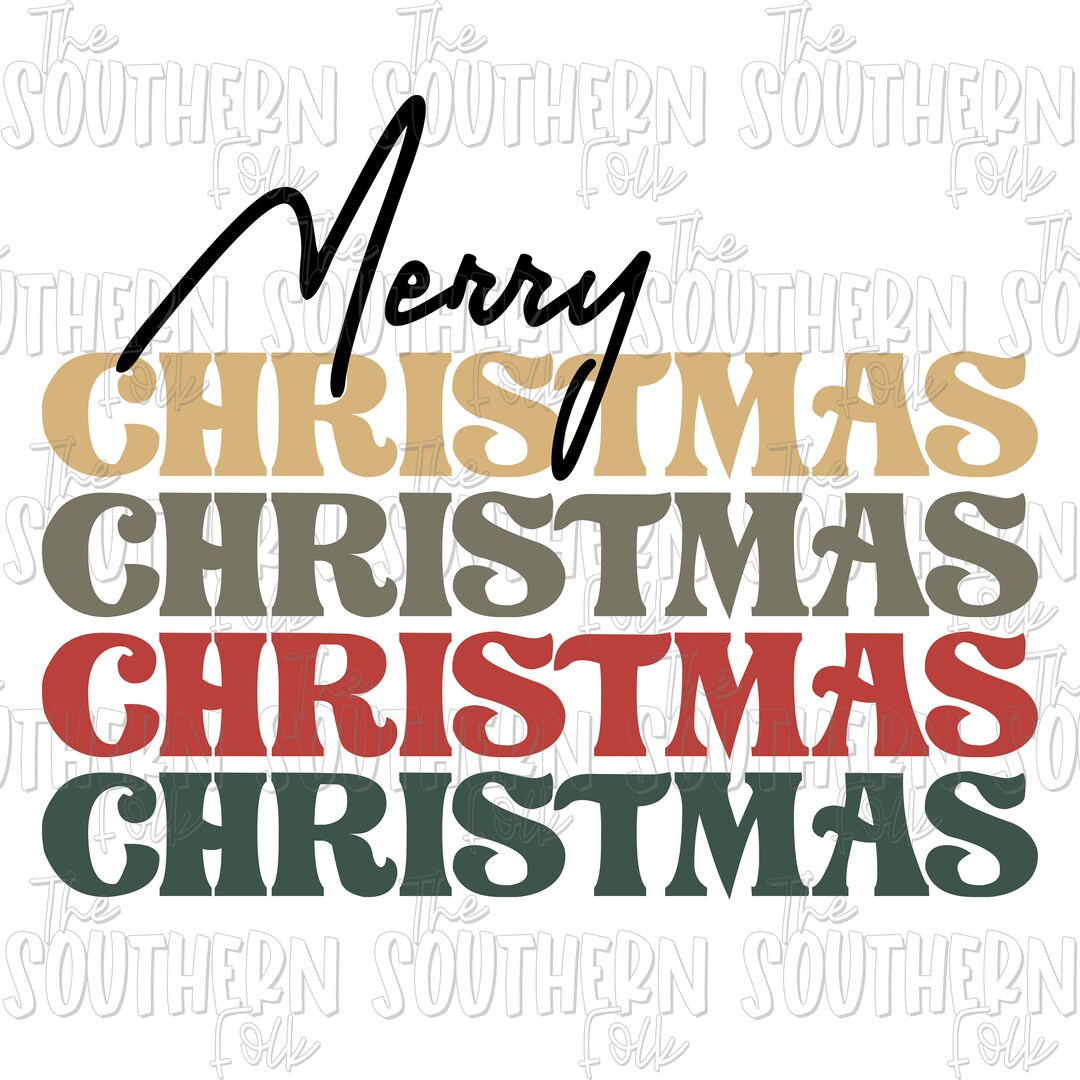 Merry Christmas Sublimation Design, PNG File, Digital Download