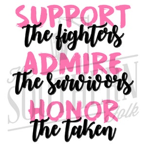 Breast Cancer Support Design PNG File, Sublimation, Digital Download
