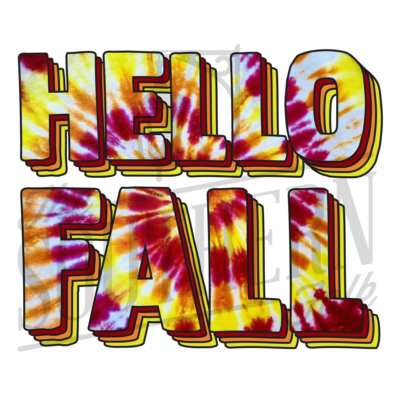 Hello Fall PNG File Sublimation Design Digital Download - Etsy