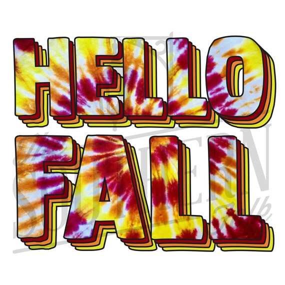 Fall PNG Fall Sublimation file Hello Fall PNG file for sublimation printing DTG printing T-shirt design Sublimation design download