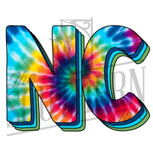 North Carolina Tie Dye PNG File, Sublimation Design, Digital Download, Sublimation Designs Downloads