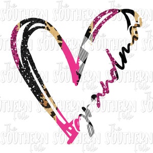 Grandma Heart PNG File, Sublimation Design, Digital Download, Sublimation Designs Downloads, Sublimation Designs, Valentine&#39;s Day