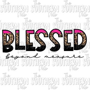 Cheetah Blessed Beyond Measure PNG File, Sublimation Design, Digital Download, Sublimation Designs Downloads, Sublimation Designs, CE