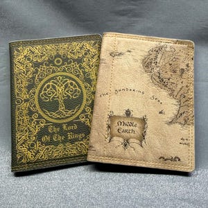 Hand Crafted Middle Earth Passport Cover