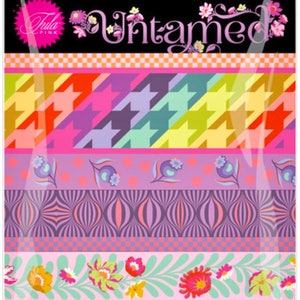 Untamed Designer Pack - Tula Pink - Ribbon - Delivery Month October- 7 pc.  1 yard cut