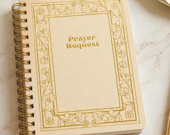 Personalized Prayer Notebook and Pen Set, Custom Journal, Bible Verse Back Cover, Christian Gift