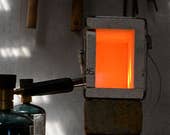 Propane Blacksmith Forge Wider Two Brick Smelting Forge - Mini Gas Forge, Blacksmith Forged Knife Making Heat Treating