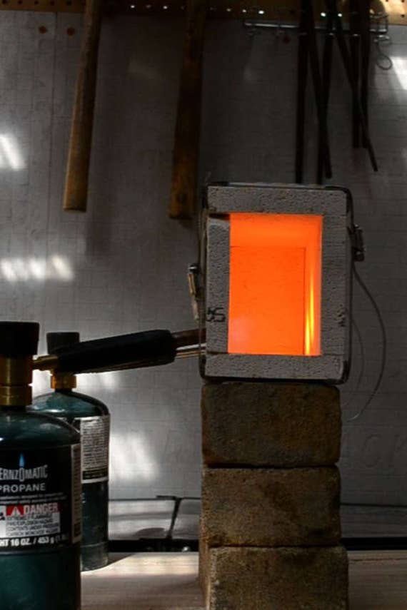 Propane Blacksmith Forge Wider Two Brick Smelting Forge Etsy
