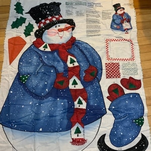 Huge Fabric Snowman Door Panel