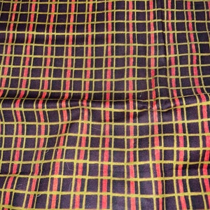 Benartex - Susan Winget Brown Green Check 100% Cotton Fabric Patchwork Quilting