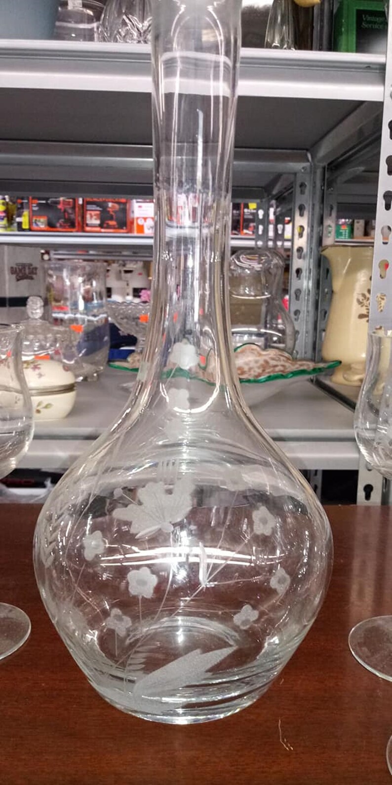 Princess House Wine Decanter and 6 Wine Glasses Etsy