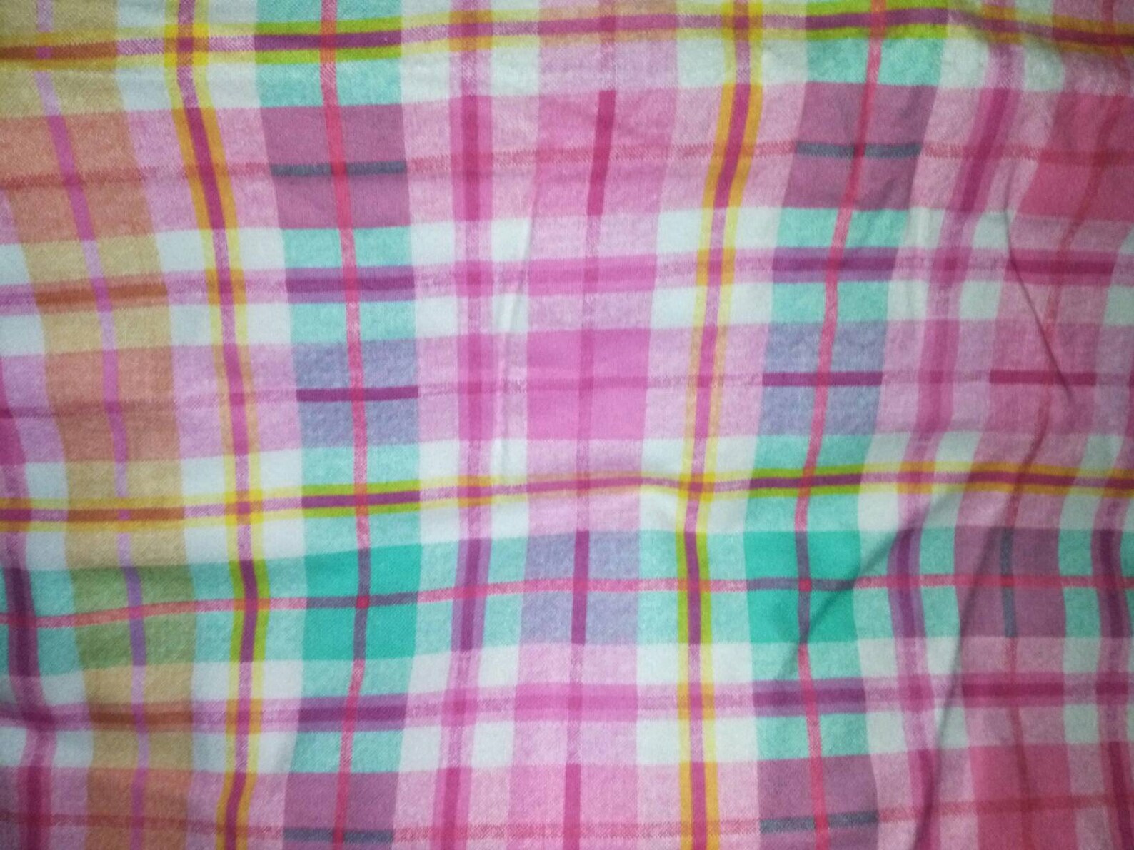 Pink Plaid Flannel Fabric | Etsy
