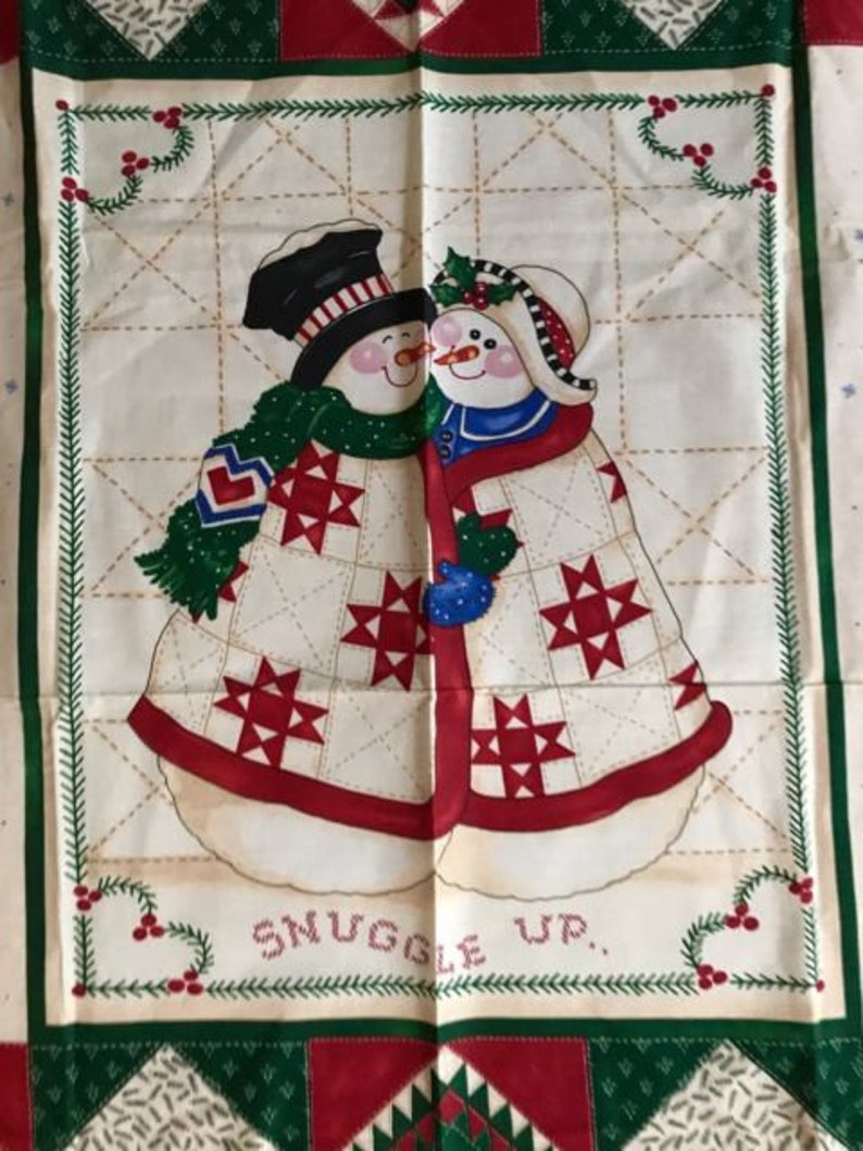 Vintage Fabric Panel Daisy Kingdom Snuggle Up Quick Quilt