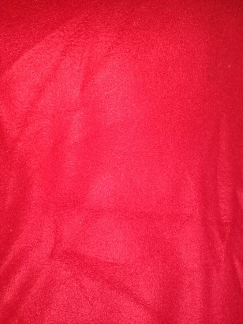 Red Fleece Fabric Etsy