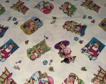 Vintage Kids Beth Bruske David Textiles Fabric "LITTLE RASCALS"